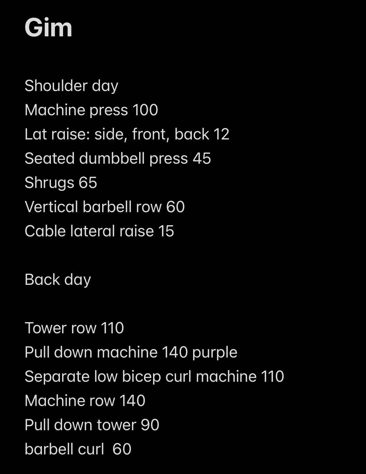 image of  gym notes 1