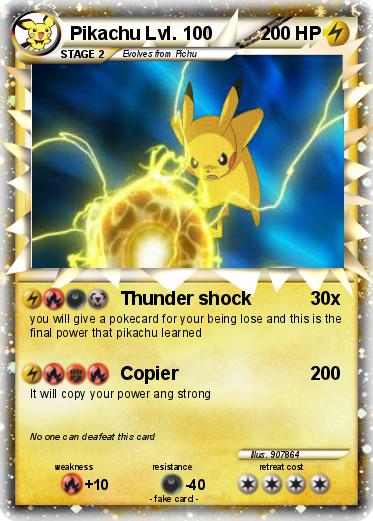rediculos level 99 pikachu card